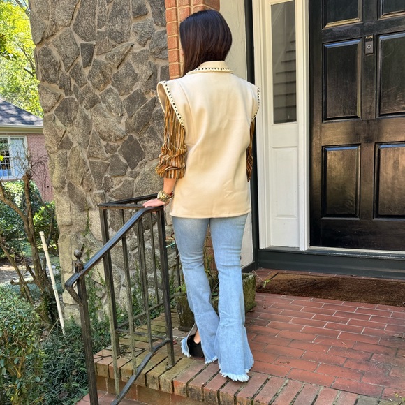 40 Made in Italy chic Trim Jacket Vest with Pockets 
One size - Picture 3 of 3